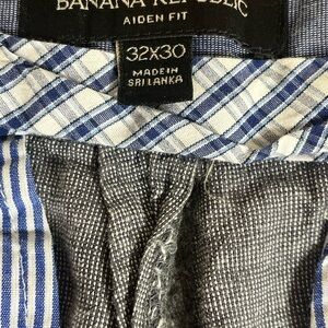 Banana Republic Blue and Gray Plaid Trousers